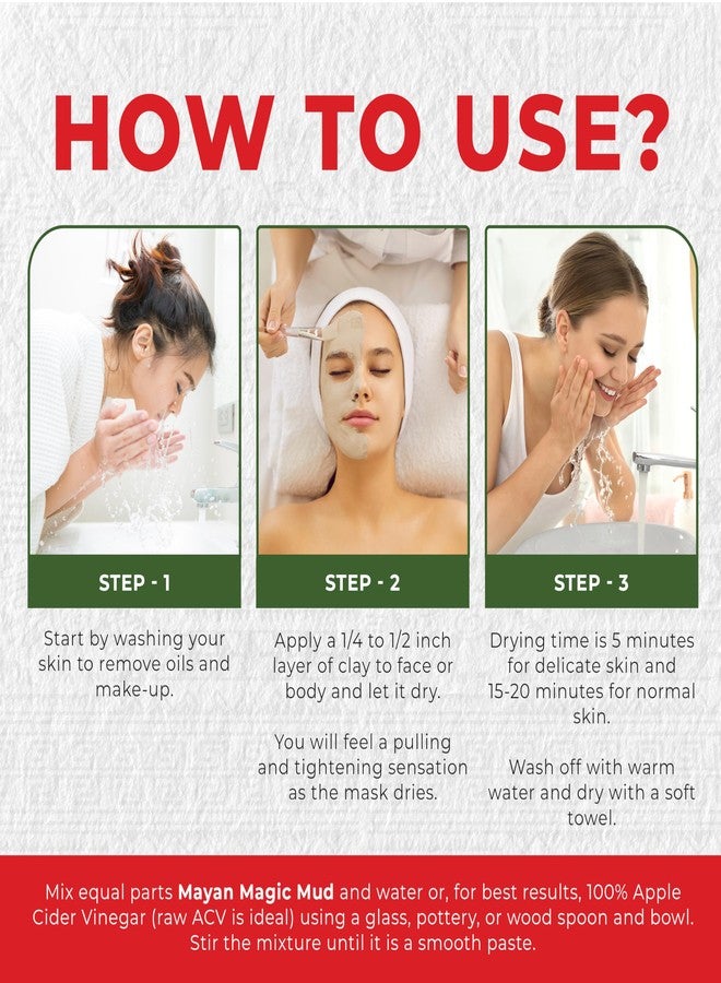 Mayan Magic Mud Powerful Deep Pore Cleansing Sodium Bentonite Clay for Unisex - 32 oz Cleanser - Image 4